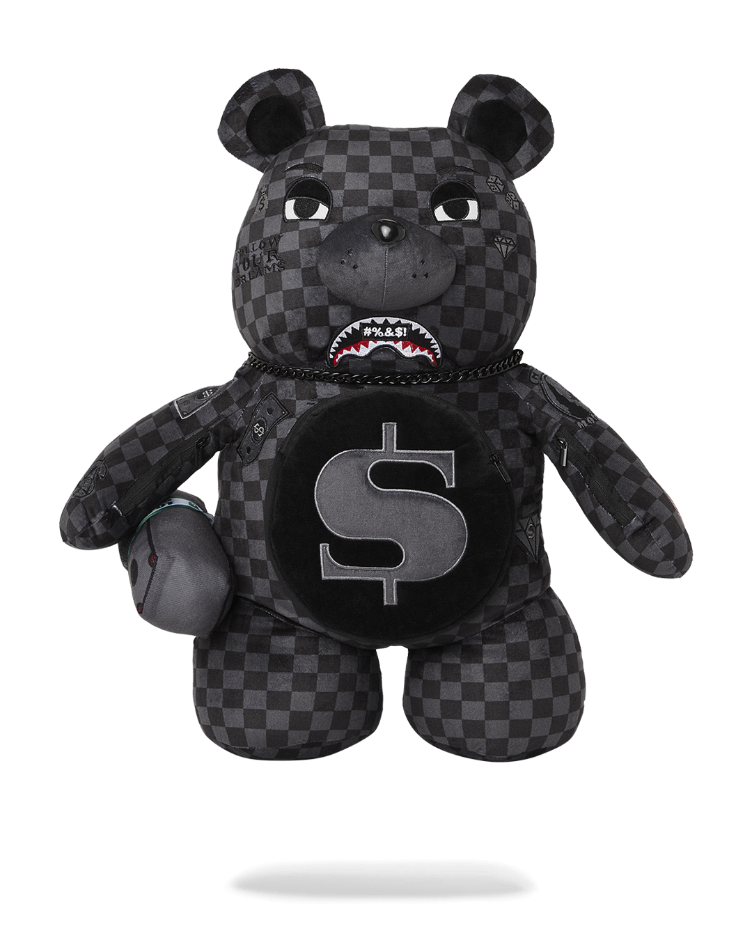 WHAT THE BEEP' SHARK MONEYBEAR TEDDYBEAR BACKPACK