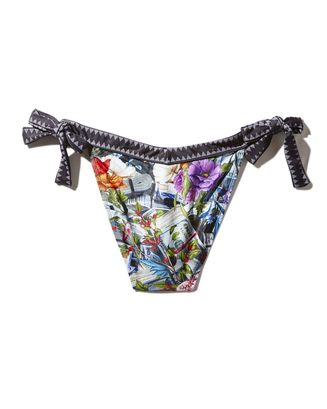 FLORAL MONEY BIKINI BOTTOM